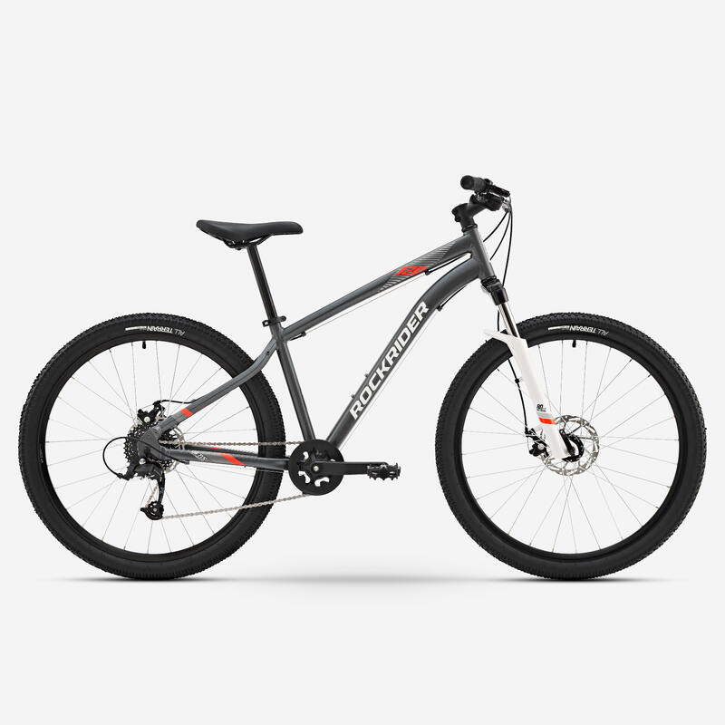 velo-vtt-randonnee-st-120-gris-orange-275 Vélo vtt randonnee st 120 gris orange 27,5" – Image 1