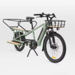 Vélo cargo électrique longtail chargement arrière R500E vert clair – Image 4